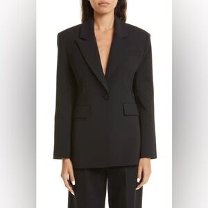 AKNVAS TAYLOR NOTCH LAPEL BLAZER IN BLACK SZ 6 new no tags✨🔥🔥